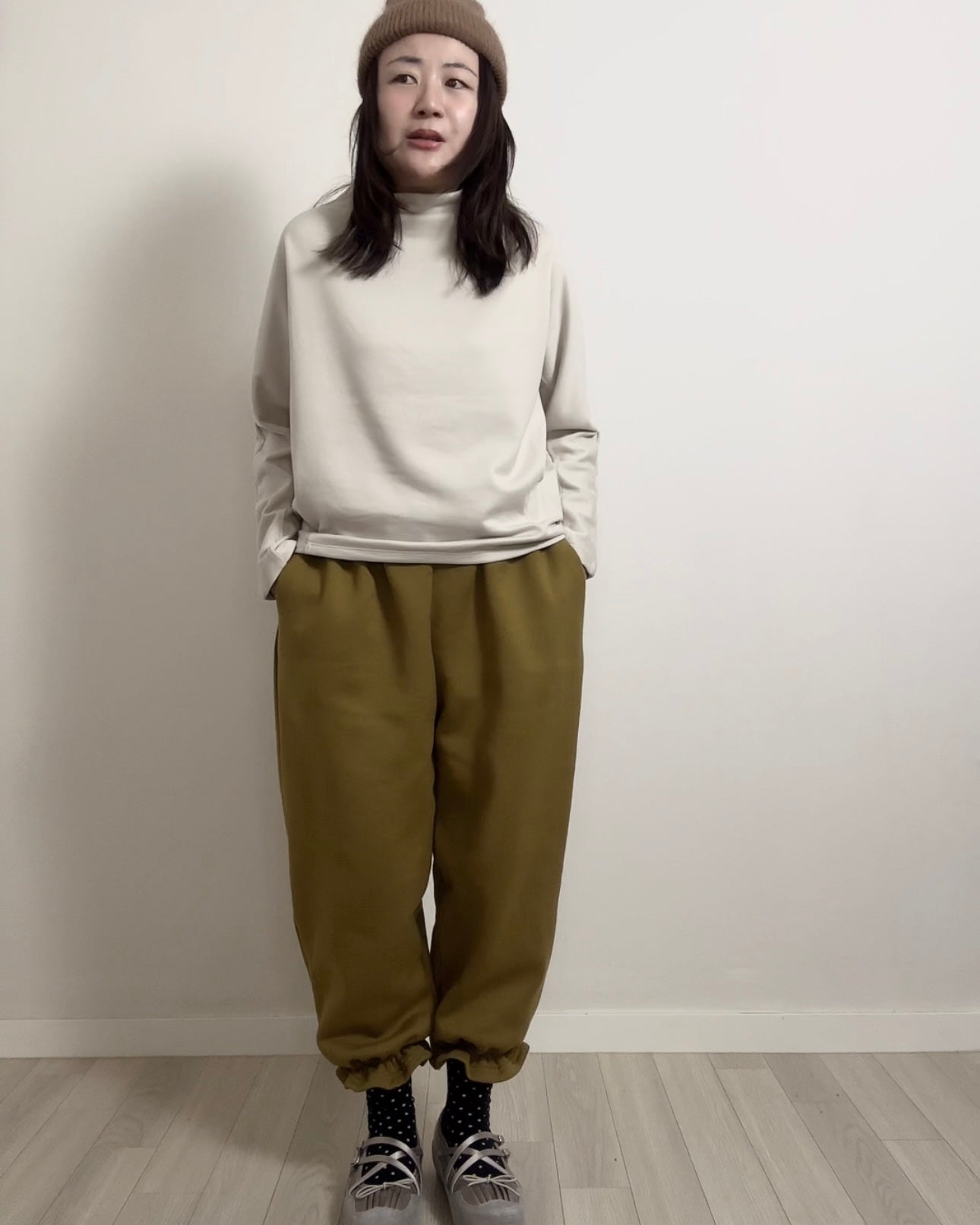 (預購)束腳Ruffle運動褲/橄欖