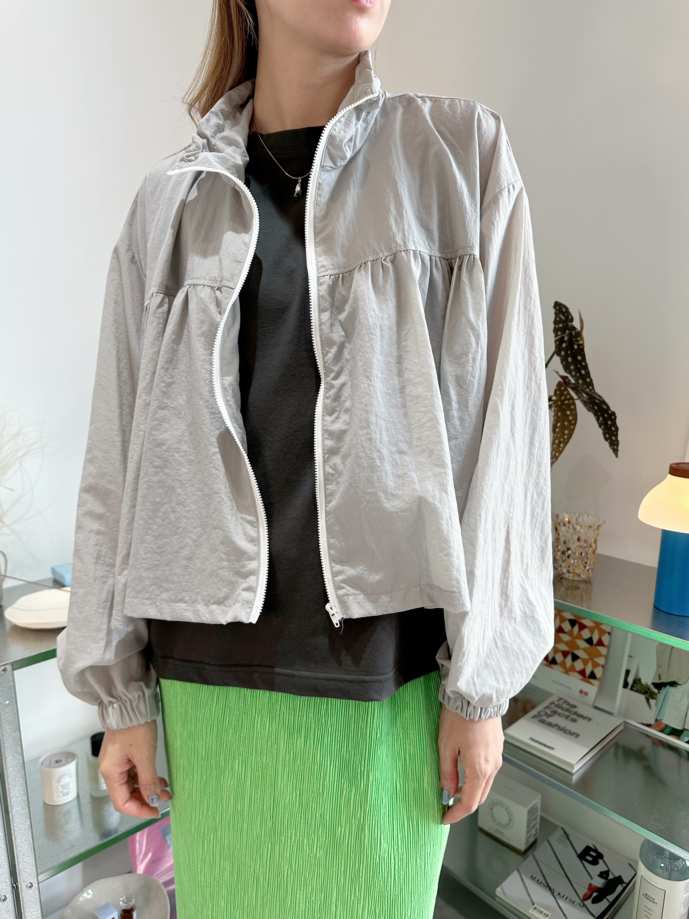 企領傘型風褸/淺灰