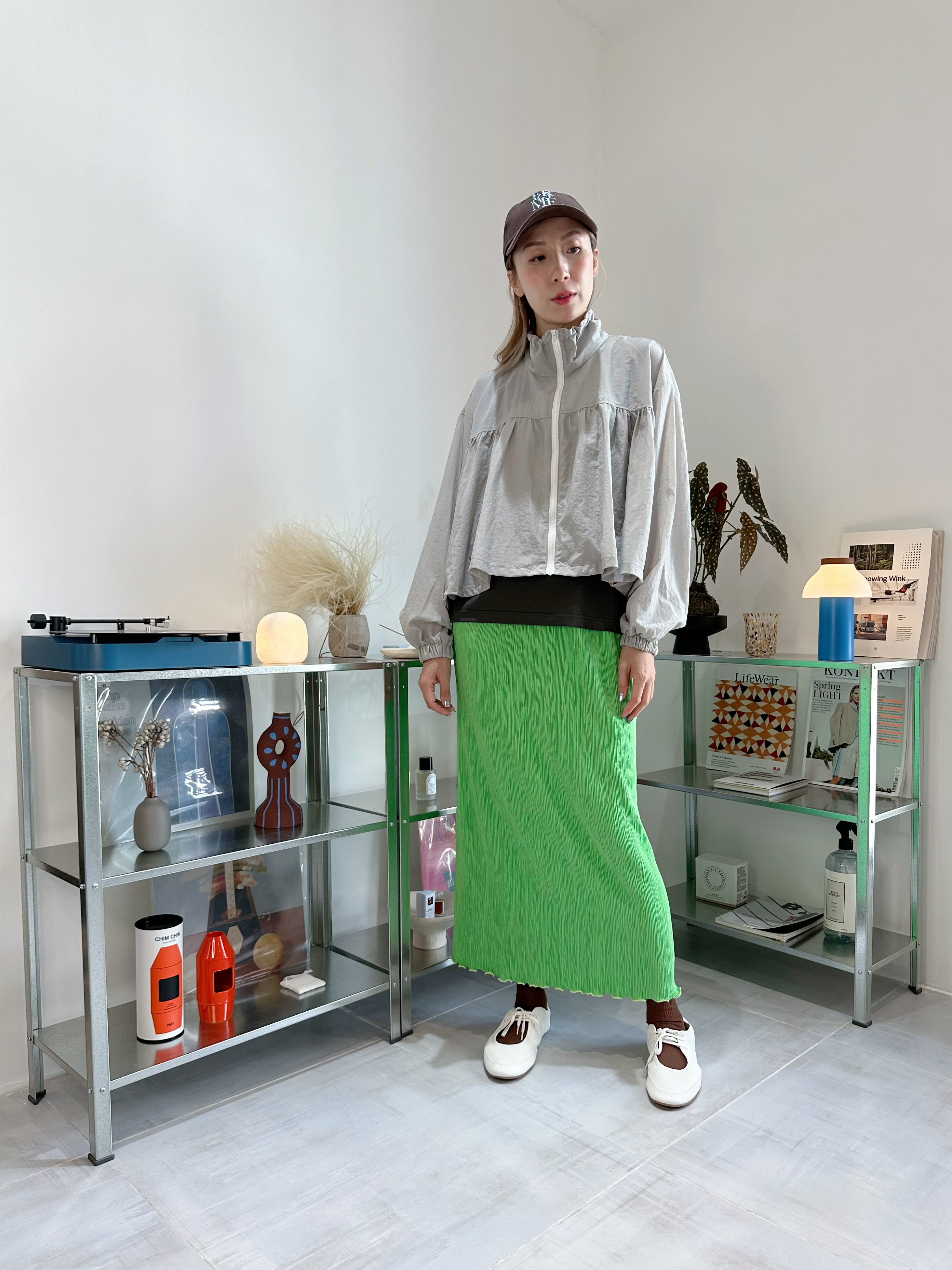 企領傘型風褸/淺灰