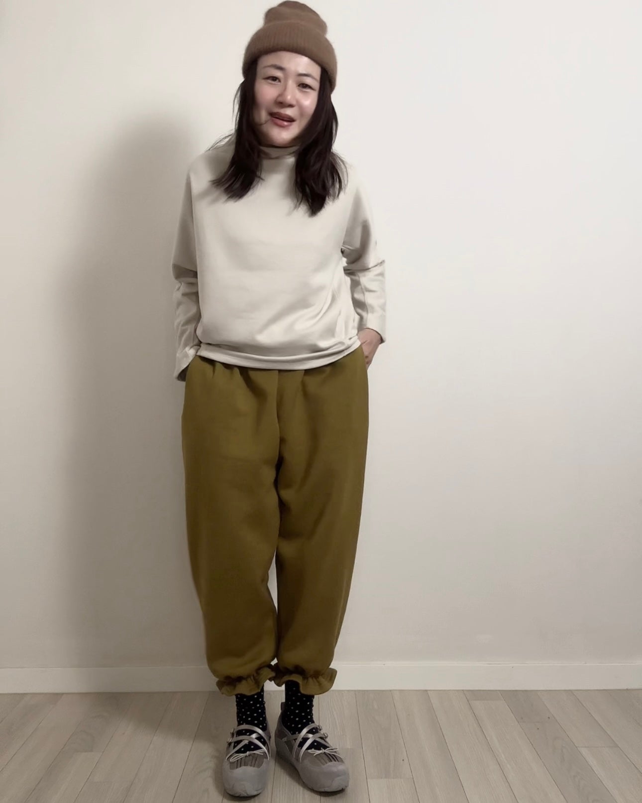 (預購)束腳Ruffle運動褲/橄欖