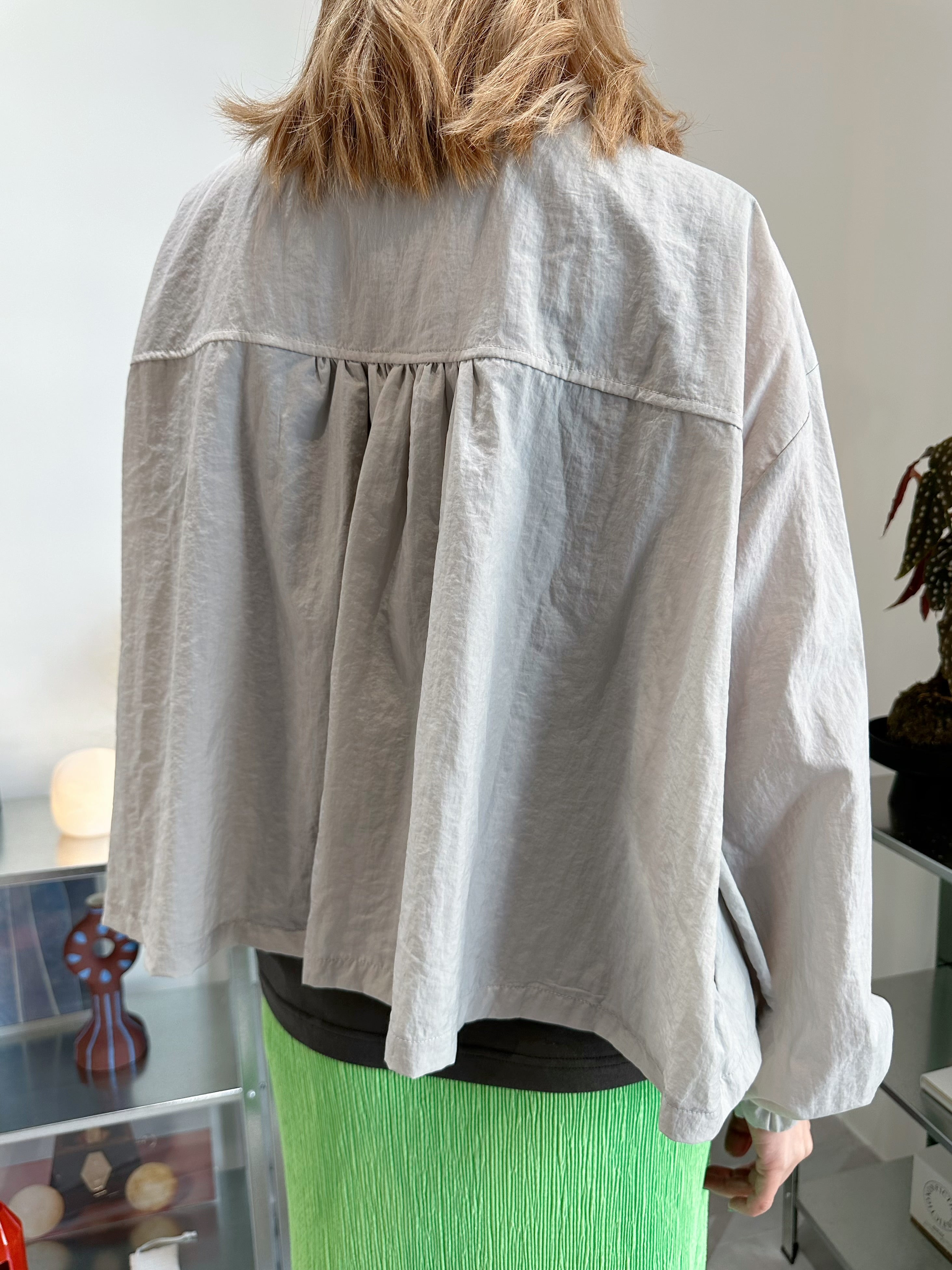 企領傘型風褸/淺灰