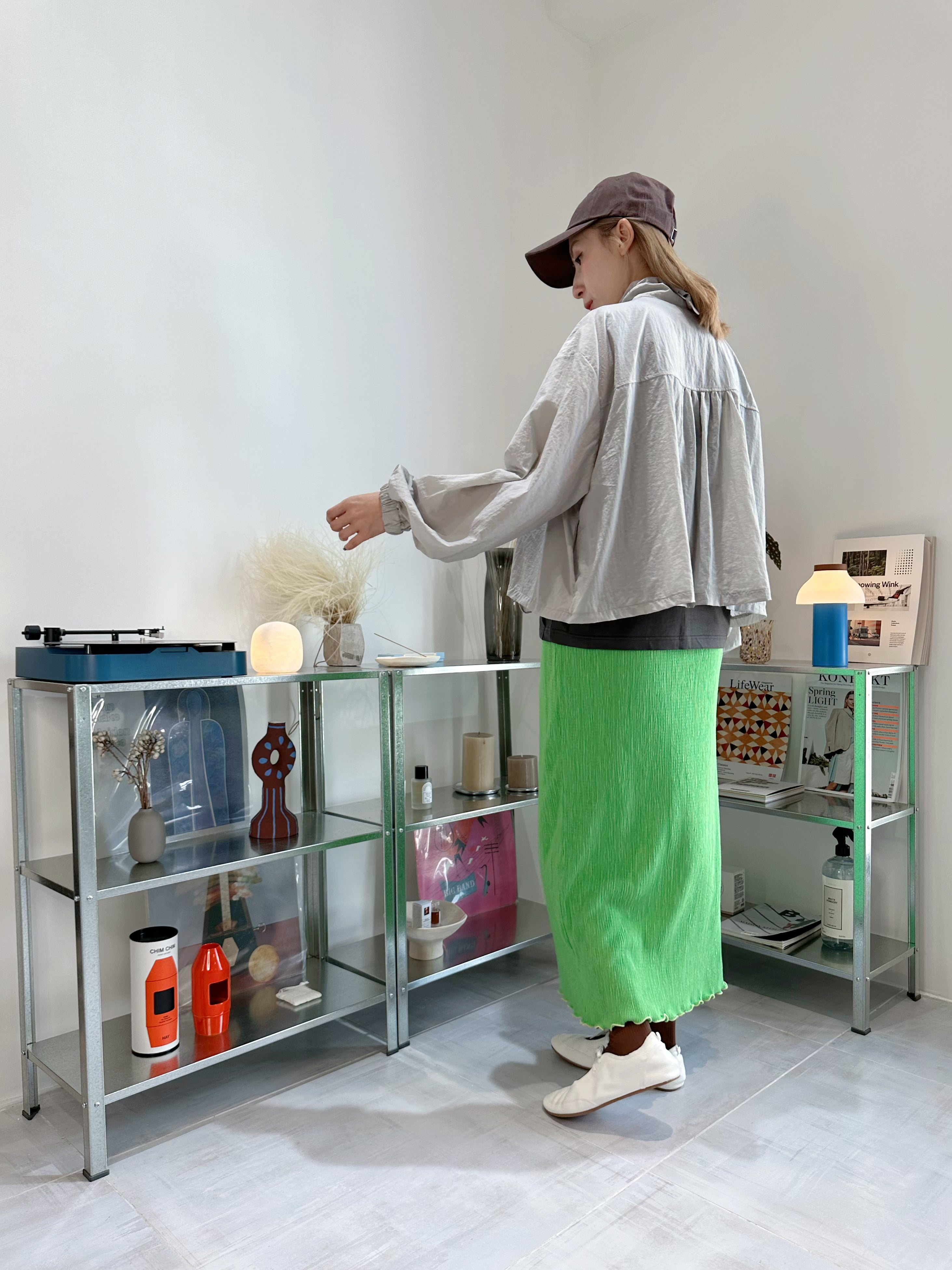 企領傘型風褸/淺灰