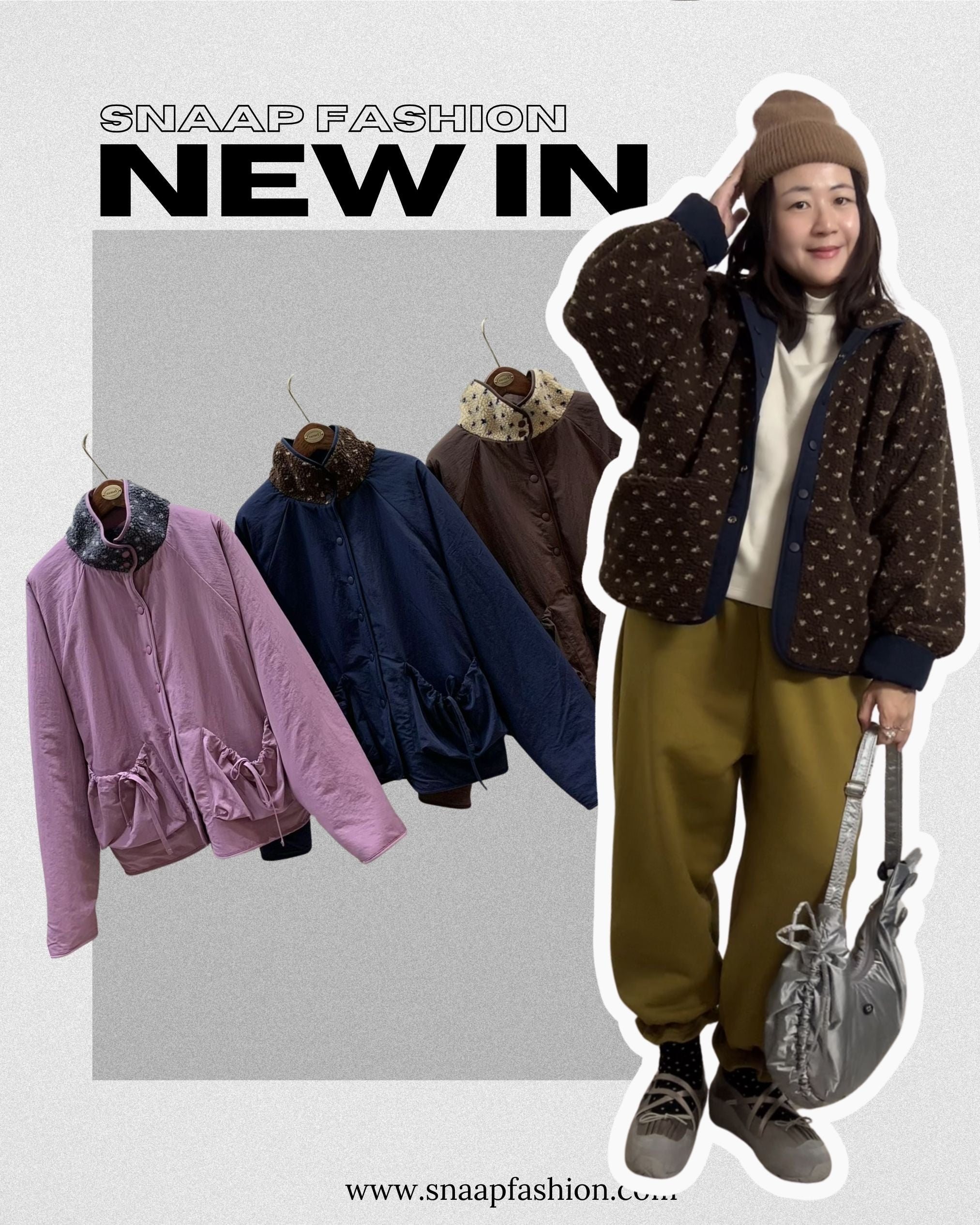 (預購)雙面點點外套/深藍+啡