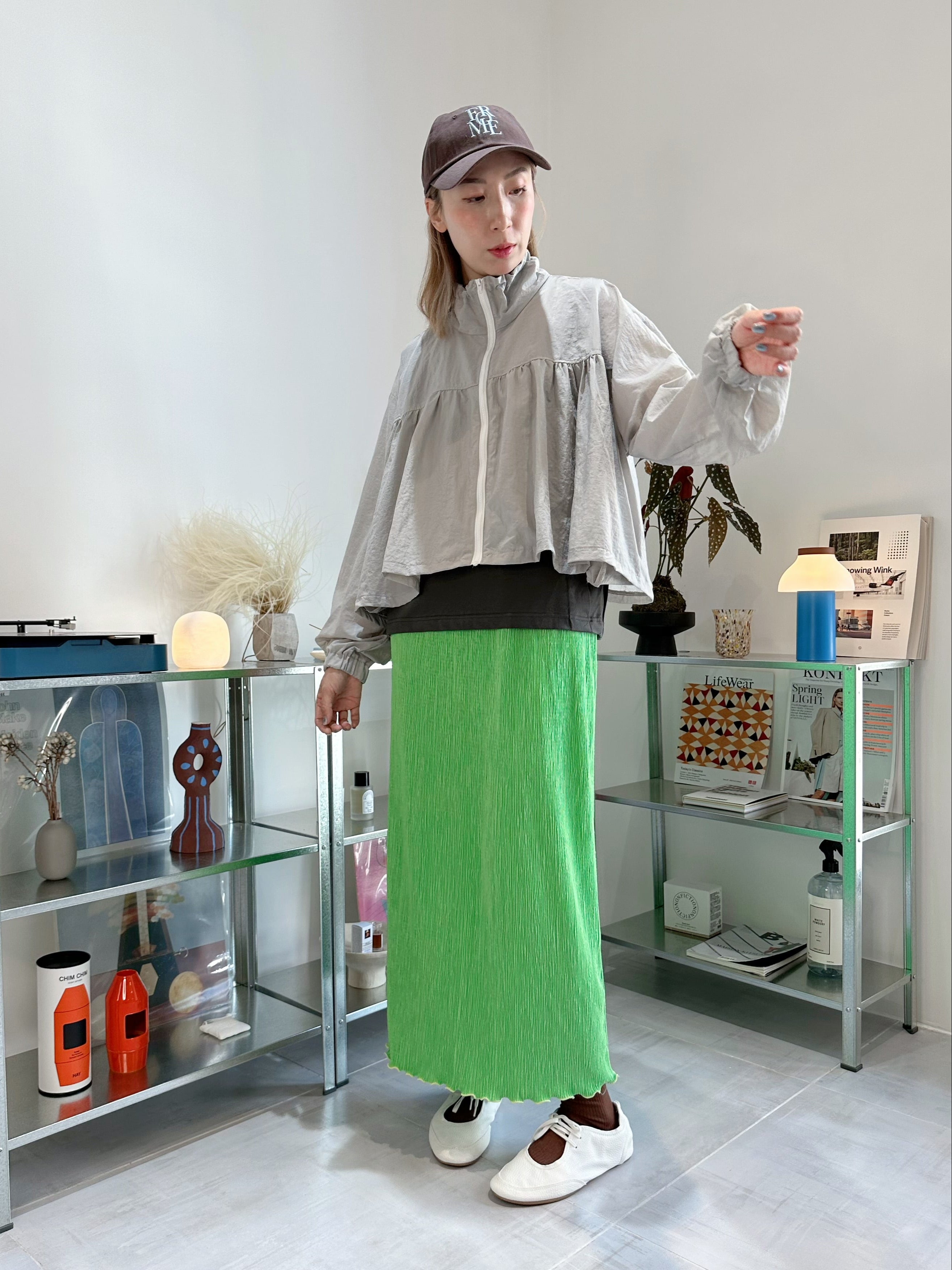 企領傘型風褸/淺灰