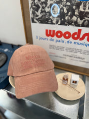 淨色繡字cap帽/粉紅