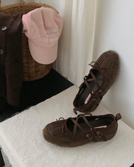 (預購)併布Sporty Mary Jane/啡