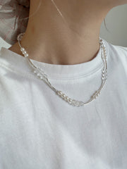 (訂貨：15工作天)珠珠併長條頸鏈