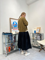 併色cardigan/橄欖+杏