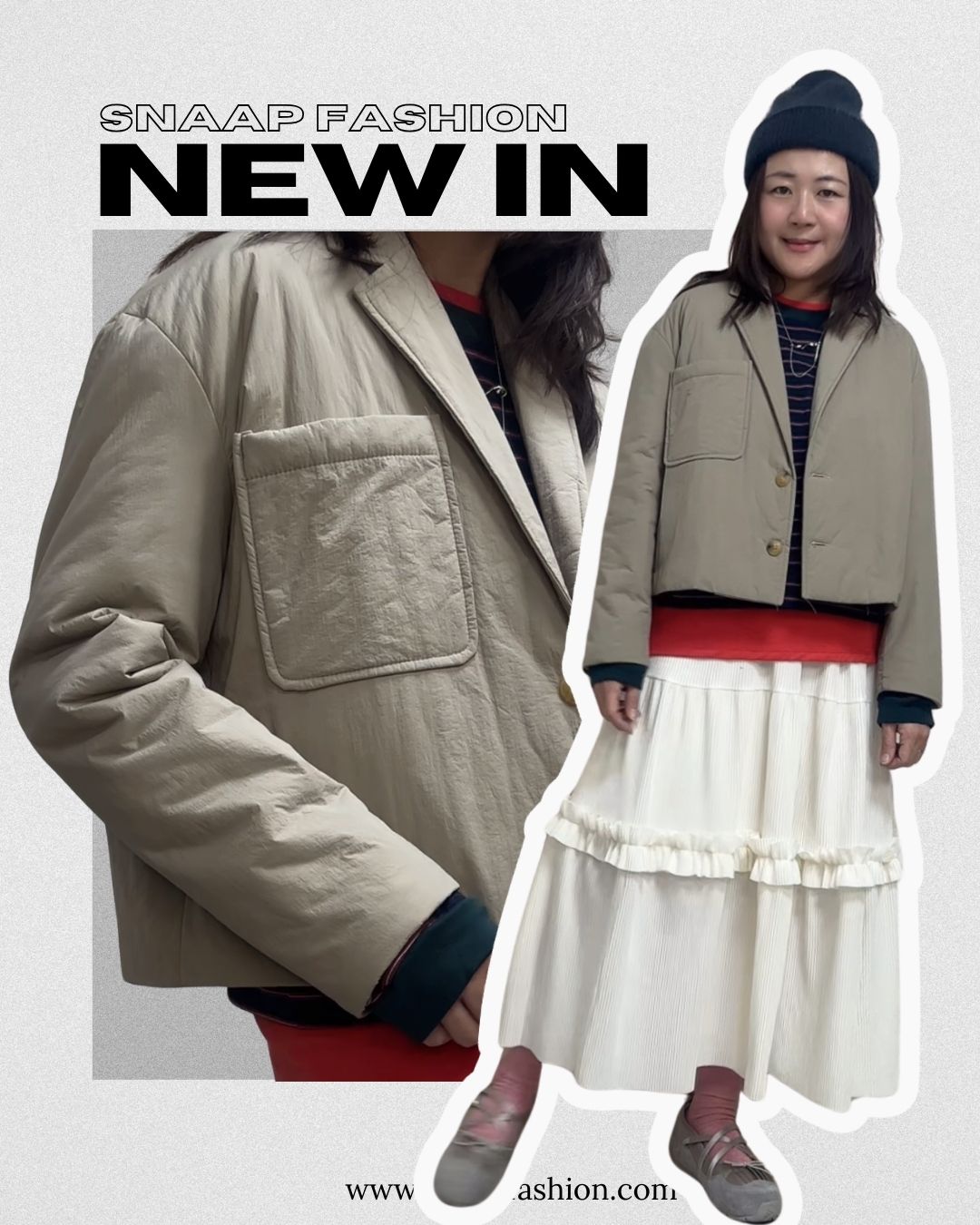 薄夾棉西裝褸/杏