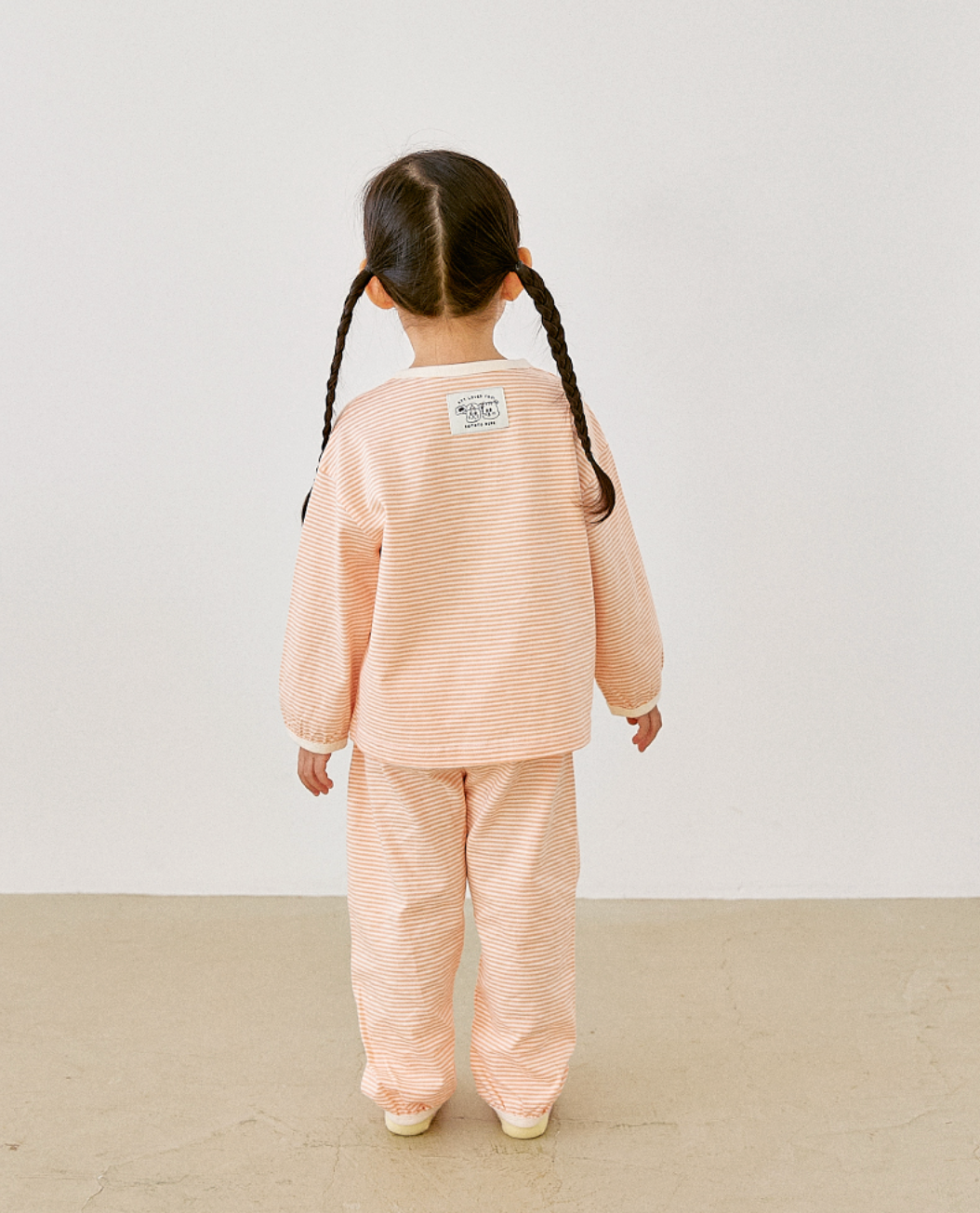 [睡衣兩件套]Honey Line Set Orange