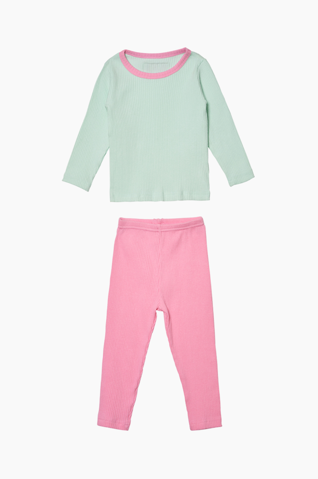 [睡衣兩件套]Honey Solid Set Mint