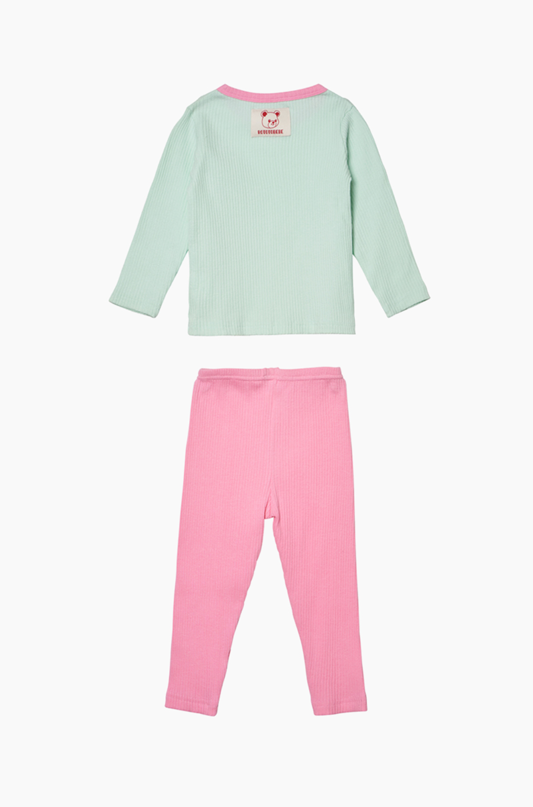 [睡衣兩件套]Honey Solid Set Mint