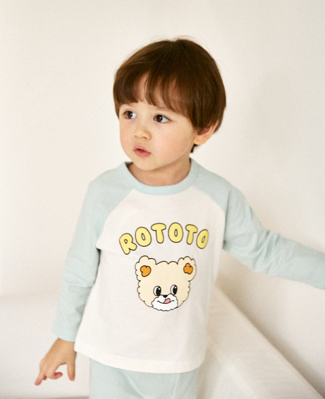 [睡衣兩件套]Honey Raglan Set-up Mint