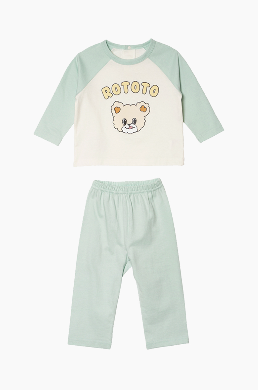 [睡衣兩件套]Honey Raglan Set-up Mint