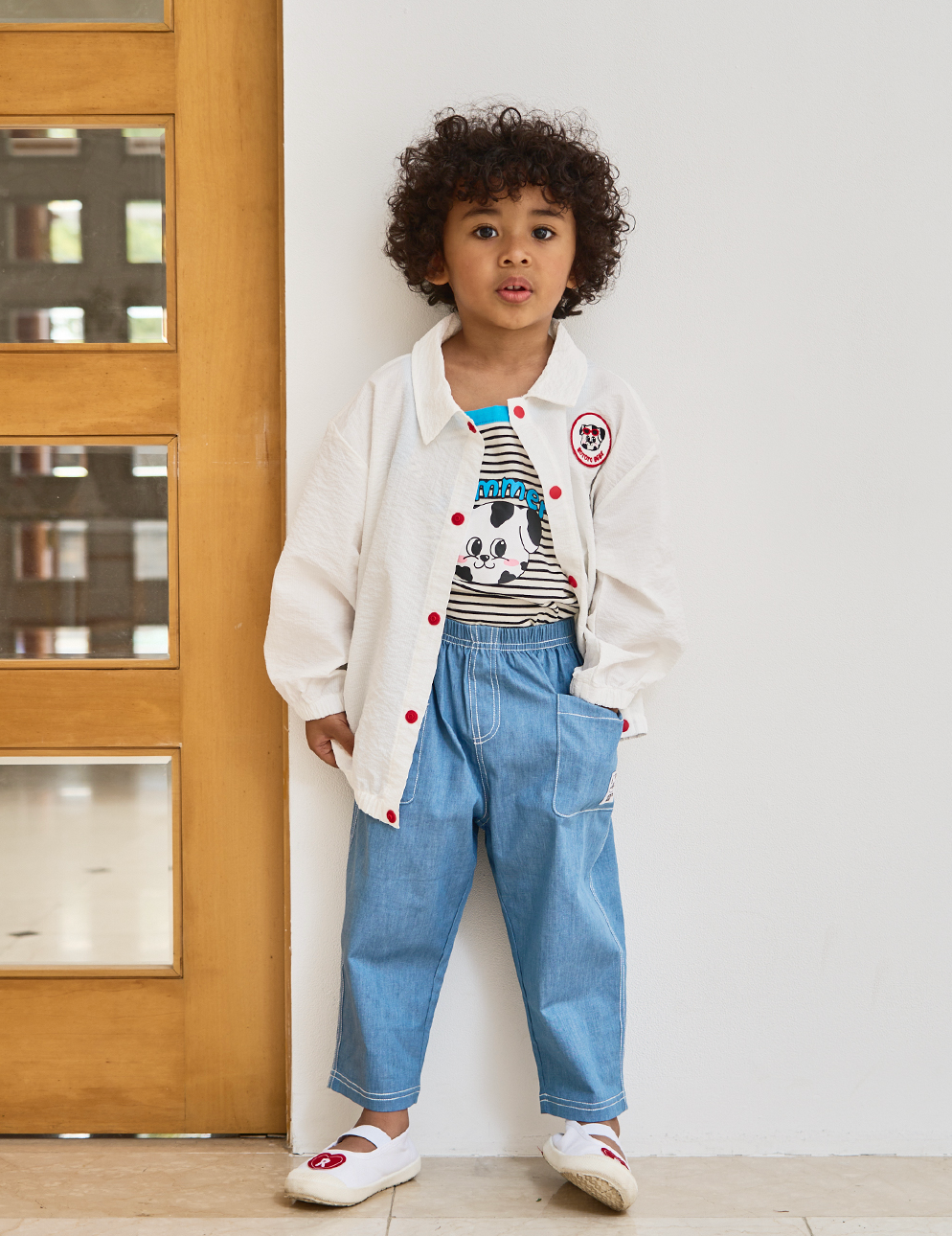 [外套] Shine Ripple Windbreaker Ivory