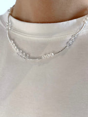 (訂貨：15工作天)珠珠併長條頸鏈