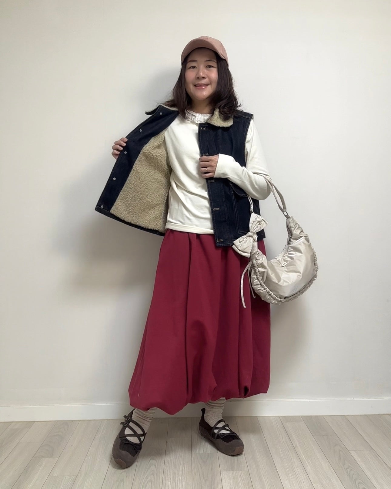 (停產)牛仔羊羔毛背心/深藍