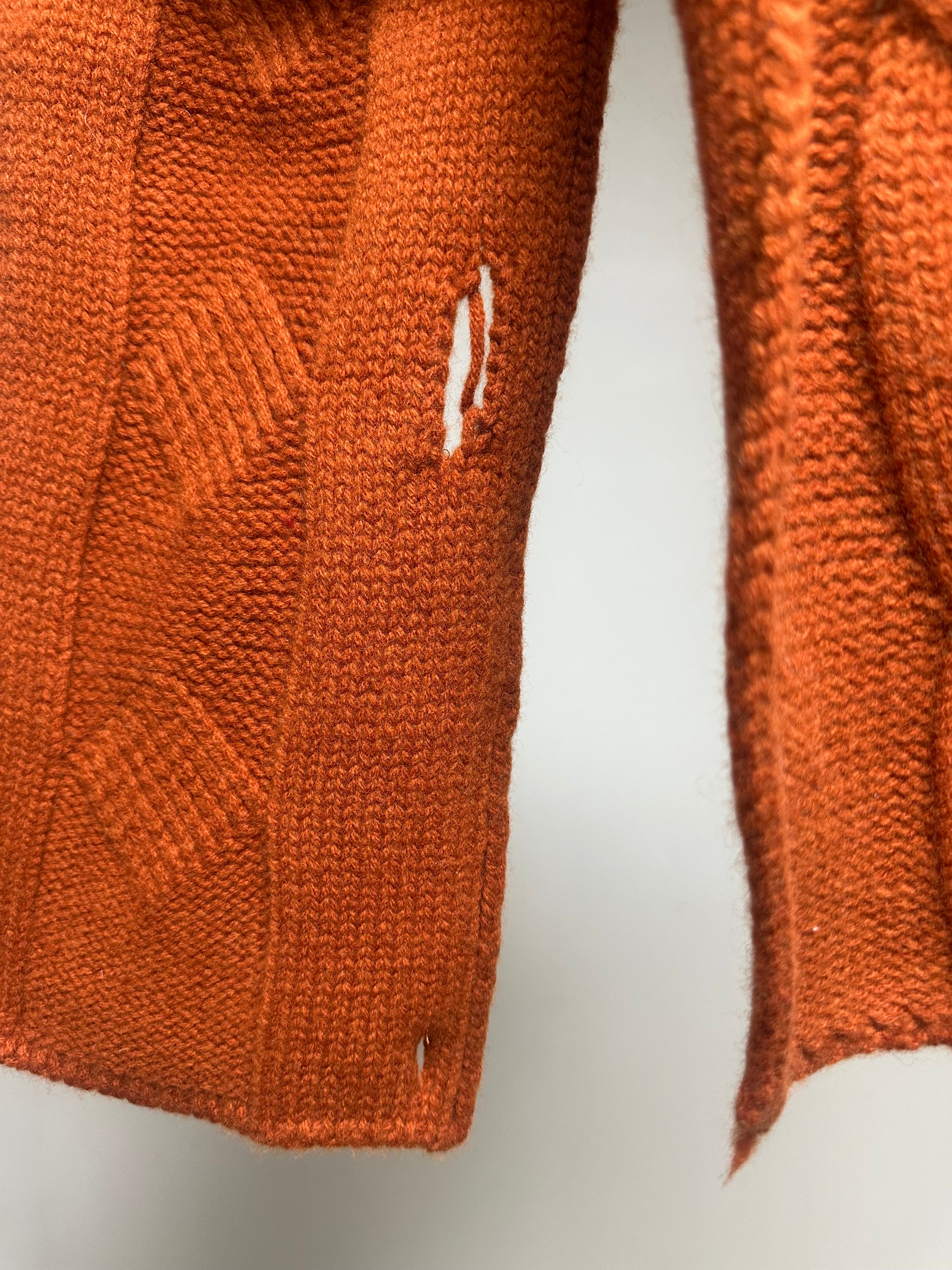 (預購)麻花冷頸巾/暗橙