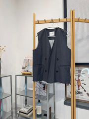 後併恤衫西裝背心/灰