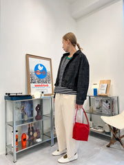 束腳牛仔薄外套/黑