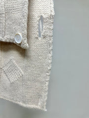 麻花冷頸巾/米杏