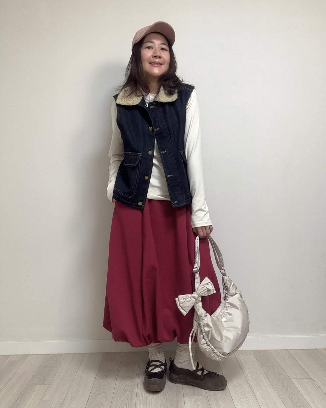 (停產)牛仔羊羔毛背心/深藍