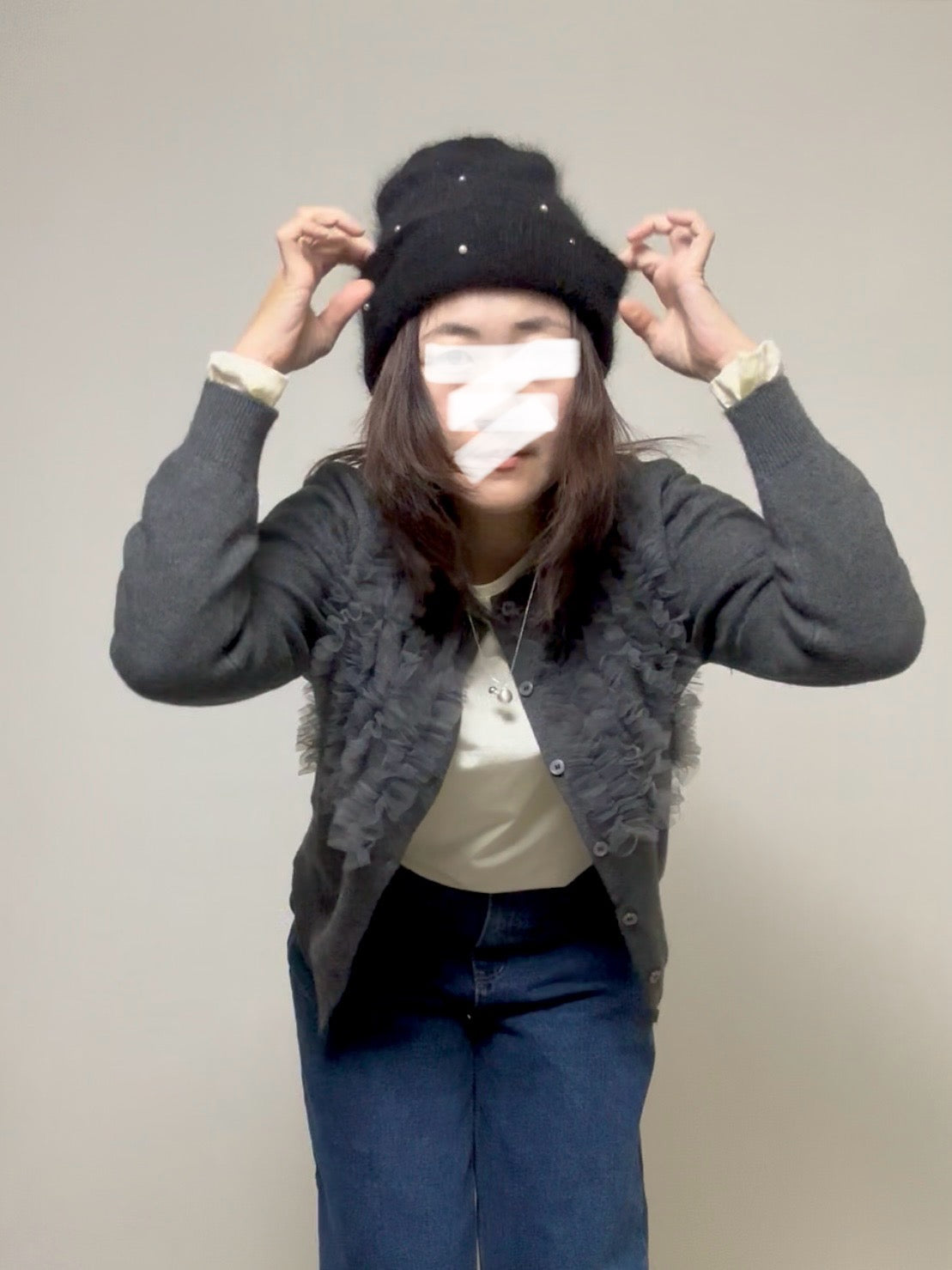 兩種珠珠冷帽/黑