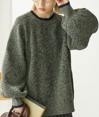 [11.11優惠]撞色燈籠䄂針織上衣/另外4色