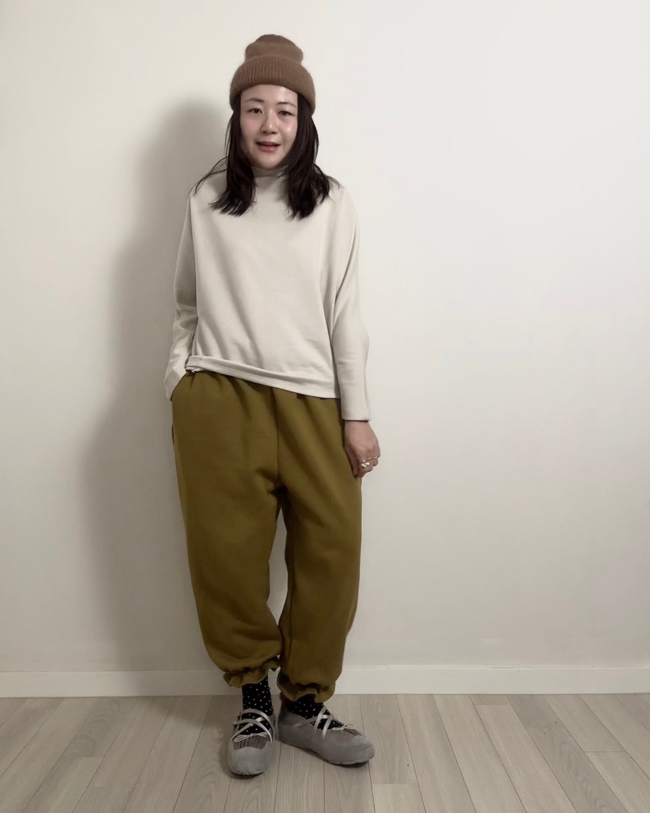 (預購)束腳Ruffle運動褲/橄欖