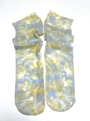 抽像半透襪/黃+藍