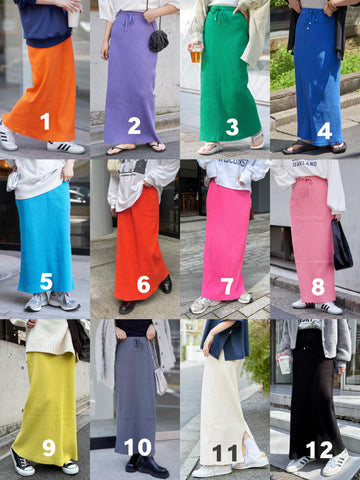 [11.11優惠]顏色針織長裙/其他11色