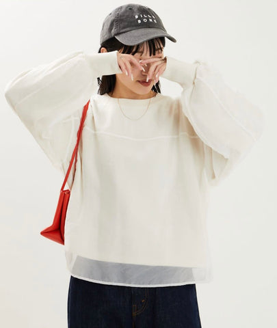 [11.11優惠]Organza併布衛衣/3色(12月中至尾到貨)