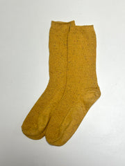 彩點襪/芥末黃