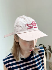 Basic繡字帽/粉紅