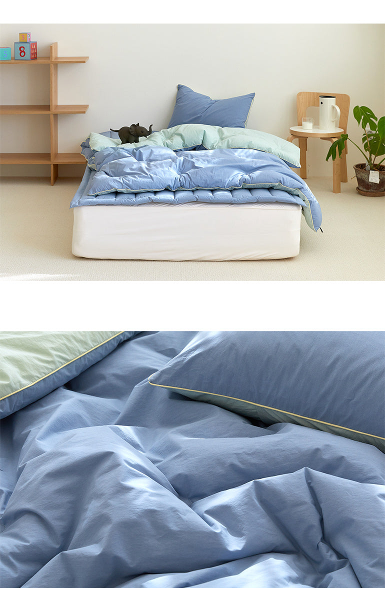 KIDS(綑邊撞色)無塵雲朵被/8色