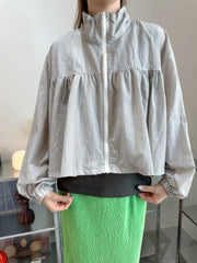 企領傘型風褸/淺灰