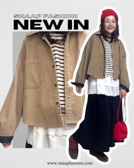 燈芯絨boxy恤衫外套/杏