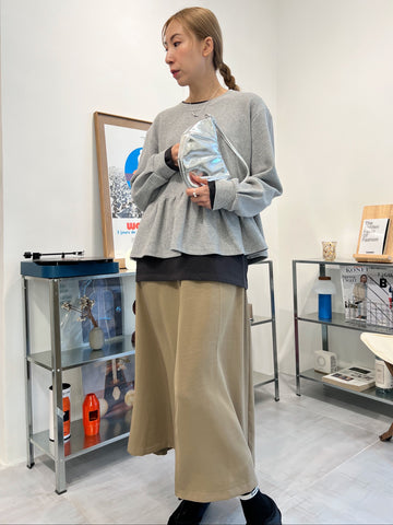 Ruffle衫腳T-shirt/灰