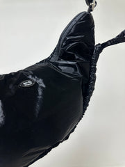 (預購)縮褶微令面手袋/黑