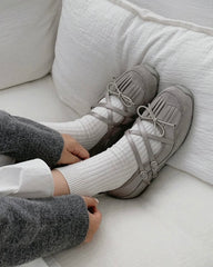 (預購)併布Sporty Mary Jane/灰