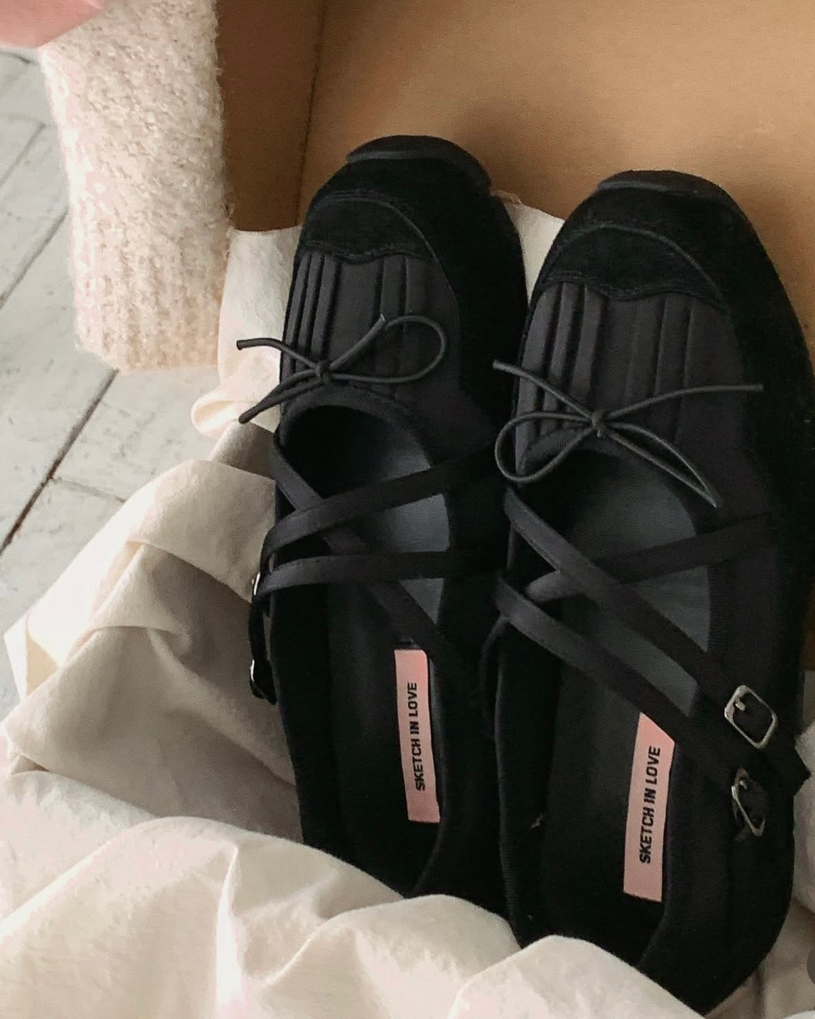 (預購)併布Sporty Mary Jane/黑