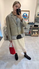 薄夾棉西裝褸/杏