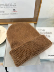 兔毛冷帽/杏啡