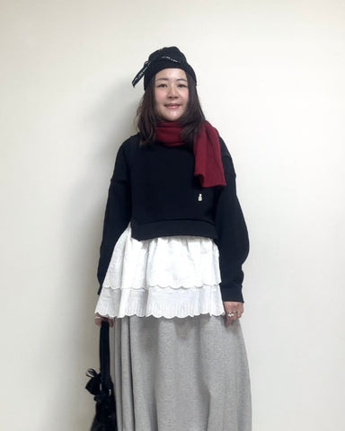 (預購)麻花冷頸巾/暗紅