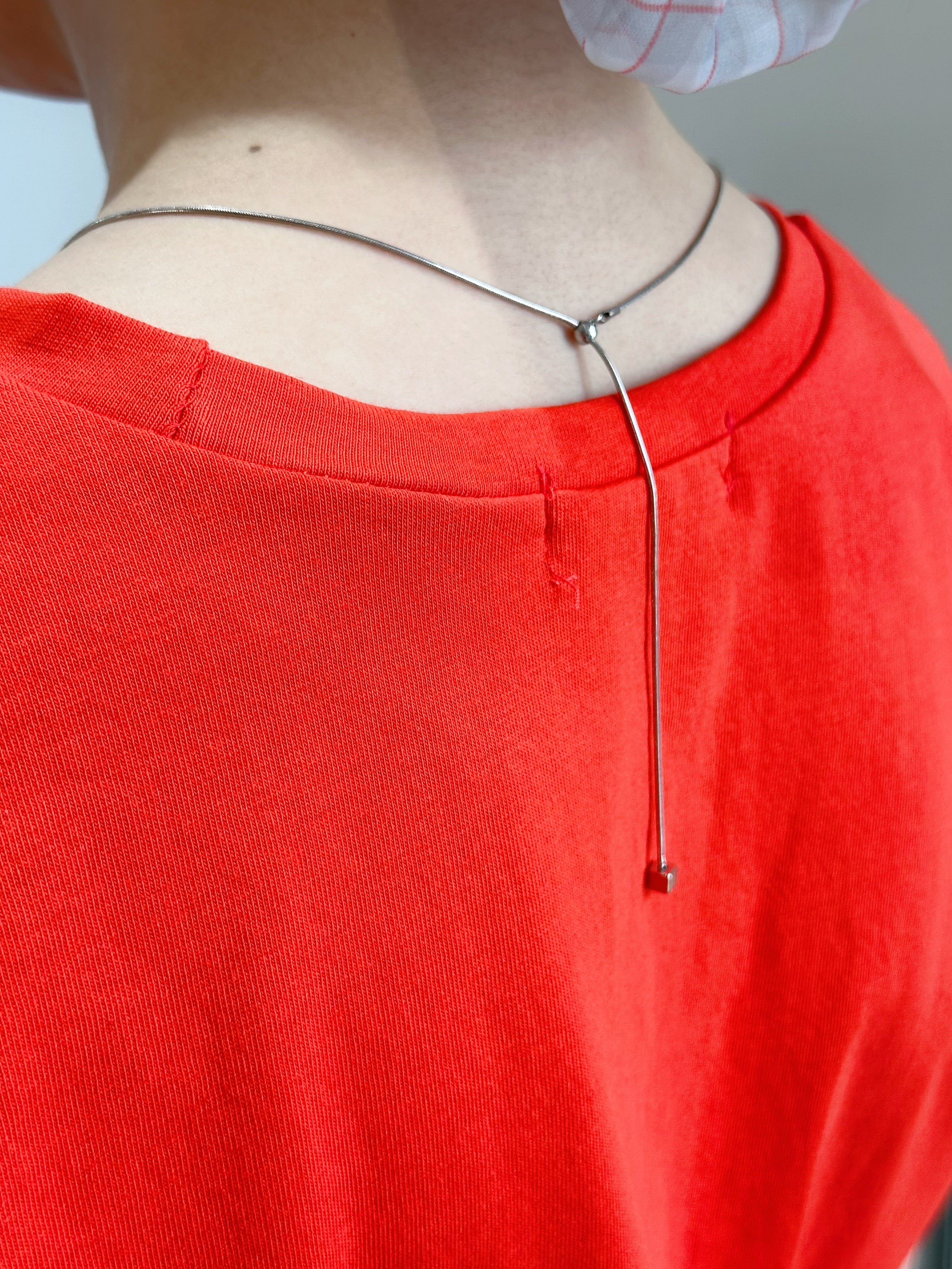 (訂貨：15工作天)正方粒粒長頸鏈