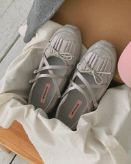 (預購)併布Sporty Mary Jane/灰