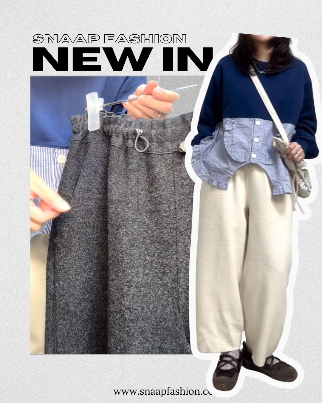 (預購)闊腳褲/深灰