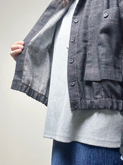 束腳牛仔薄外套/黑