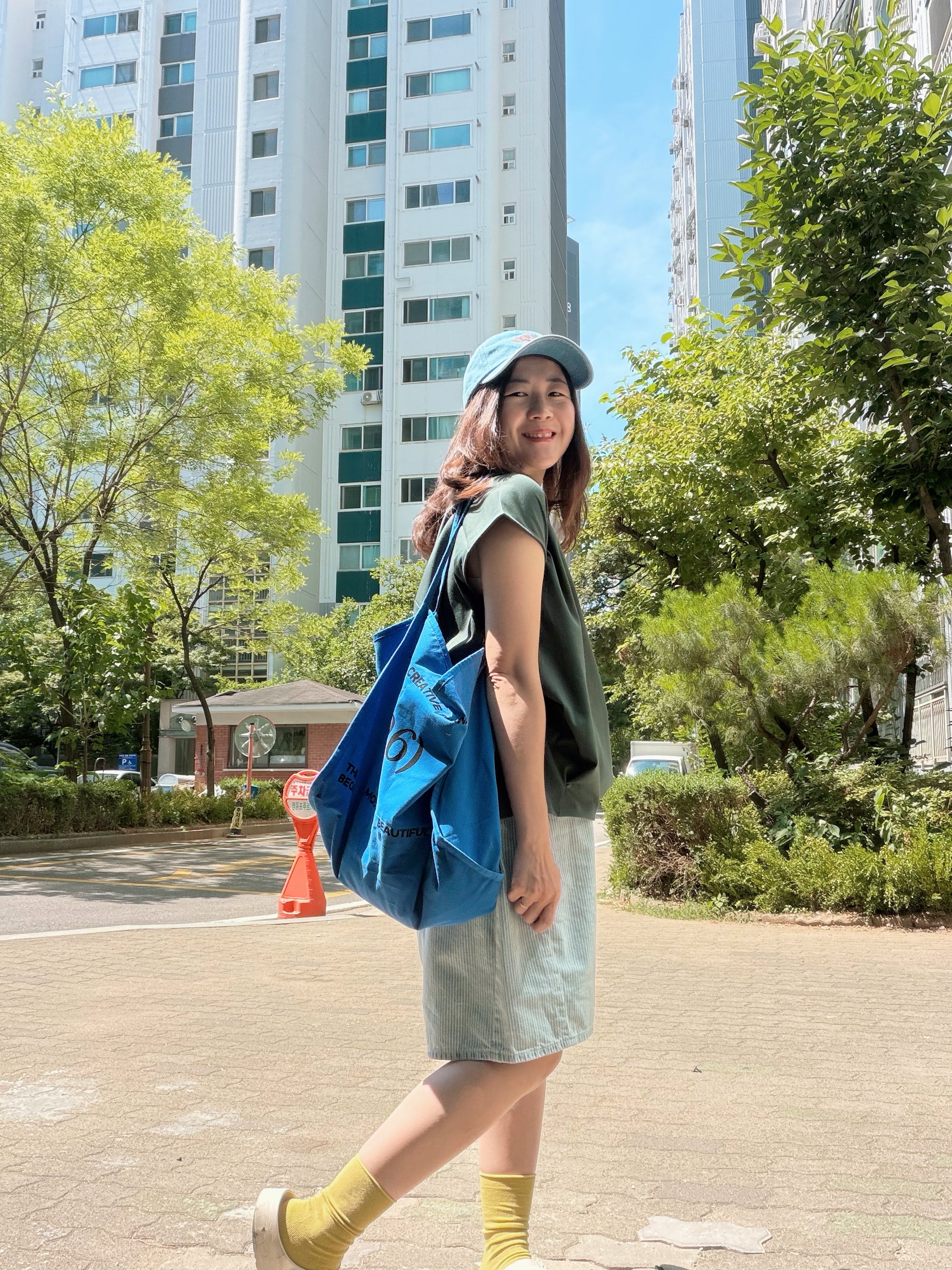 有型shopping bag/藍