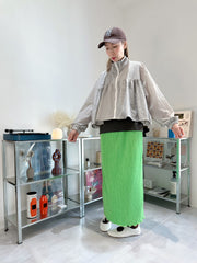 企領傘型風褸/淺灰